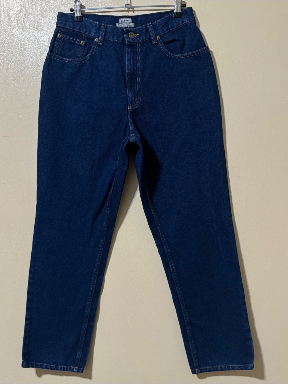 L.L. Bean Women's Straight Leg Dark Blue Jeans